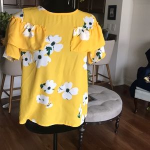 Target Yellow Blouse Sz S